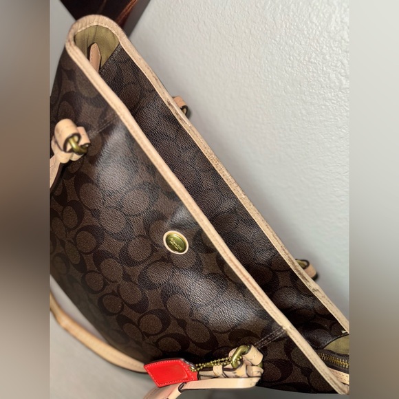 Coach PEYTON SIGNATURE ZIP TOP TOTE B1405-F28365 - Picture 6 of 14